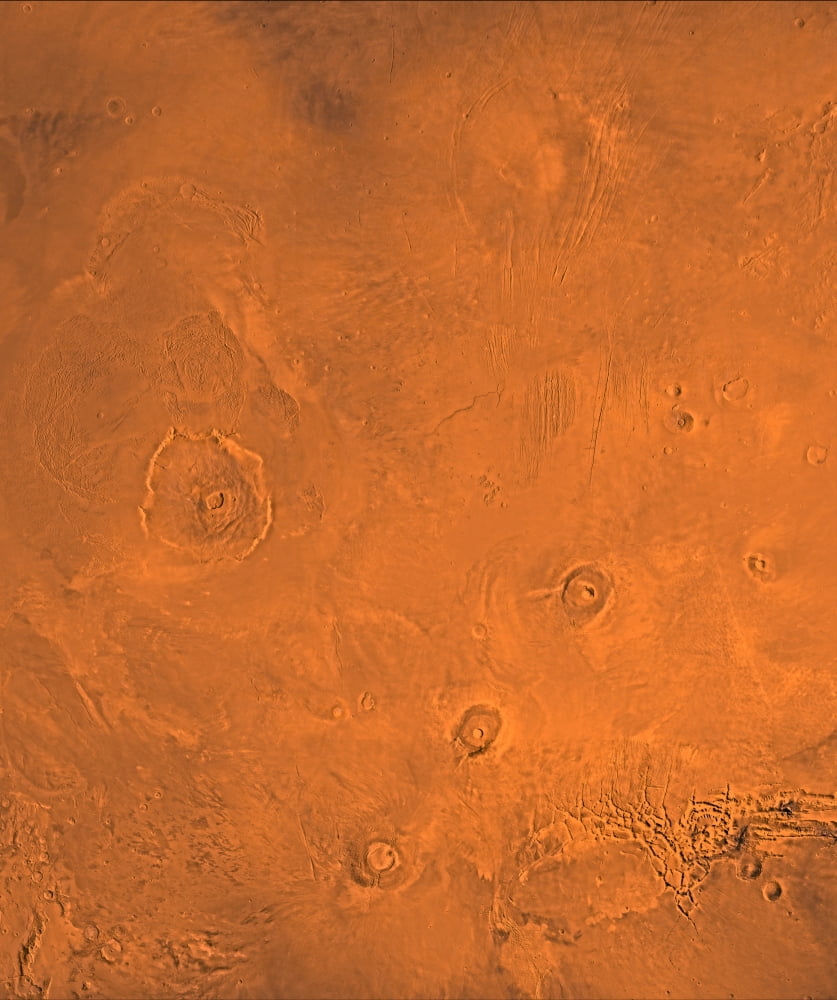 Tharsis region of Mars Canvas Art - Stocktrek Images (26 x 31)