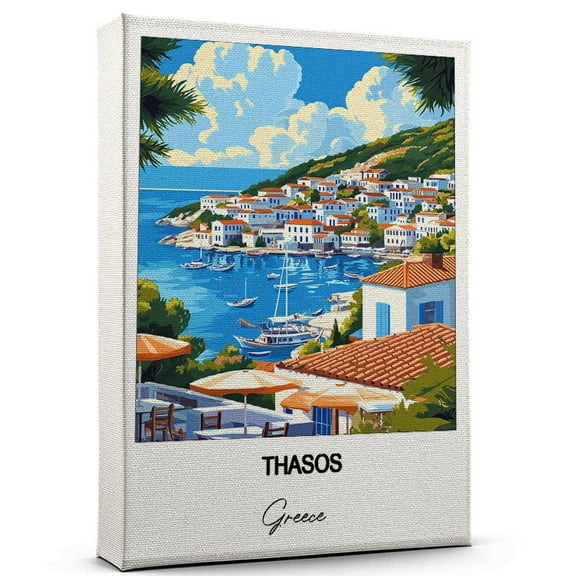 Thasos Travel Wall Decor  Scenic Travel Canvas Print of Greece Canvas  Beautiful Gift for Home, Office, or Living Space