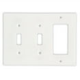 thumbnail image 1 of Thassos White Marble Double Toggle Rocker Switch Wall Plate / Switch Plate / Cover - Honed, 1 of 5