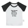 thumbnail image 1 of That Awkward Moment Funny T shirt For Baby, Newborn Babies T-shirts, Infant Tops, 0-24M Kids Graphic Tees Clothing (Short Black Raglan T-shirt, 0-6 Months), 1 of 4