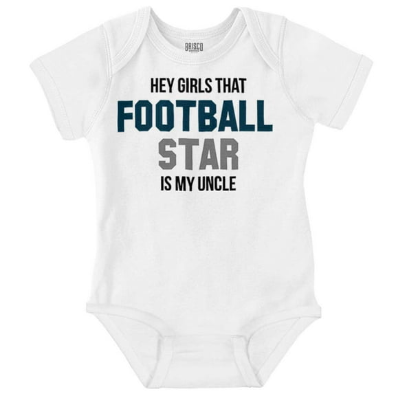 That Football Stars My Uncle Sports Romper Boys or Girls Infant Baby Brisco Brands 6M