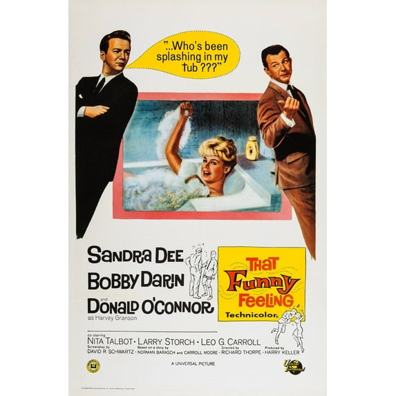 That Funny Feeling Us Poster Art From Left: Bobby Darin Sandra Dee Donald O'Connor 1965 Movie Poster Masterprint (24 x 36)