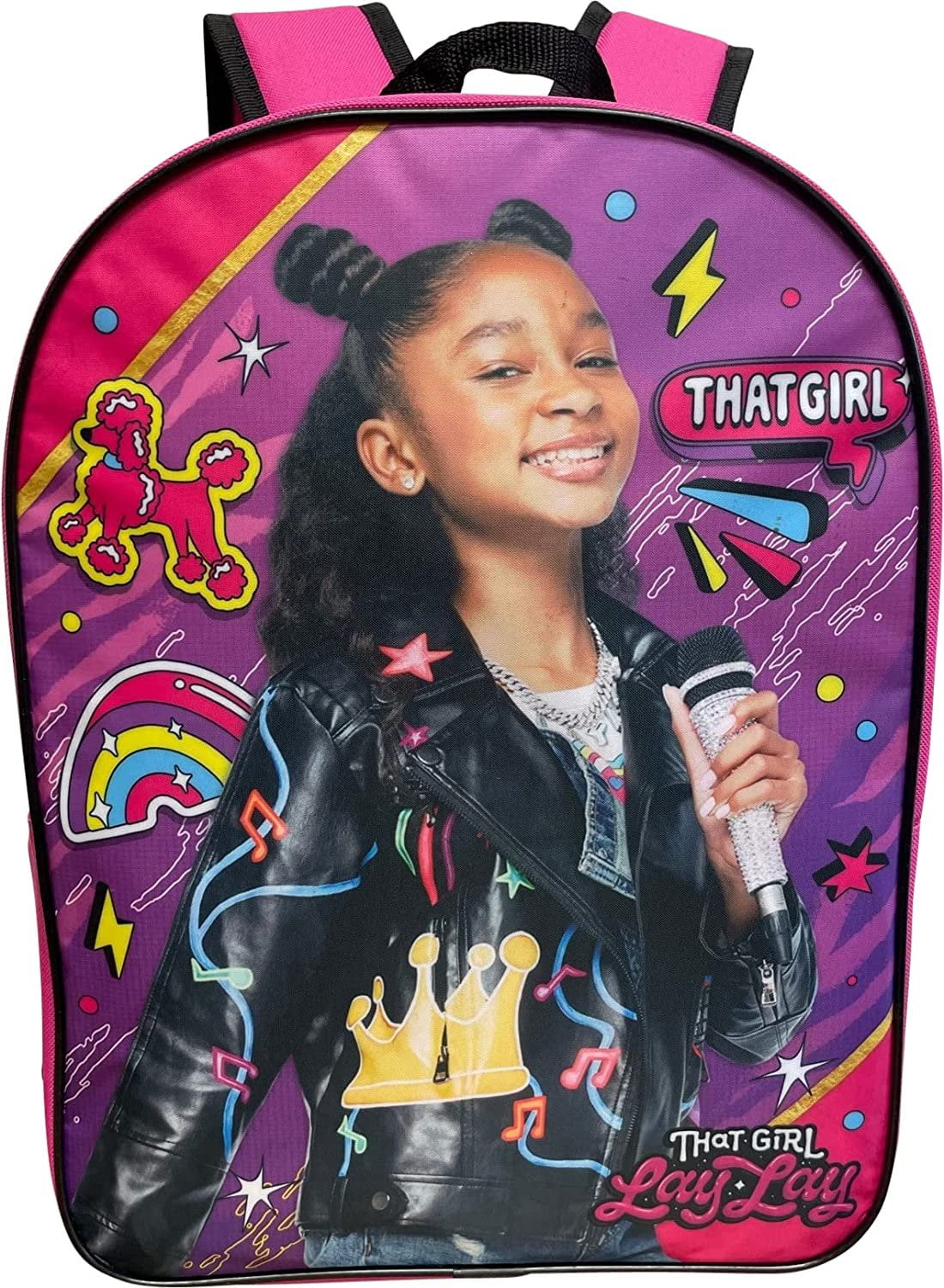 That Girl Lay Lay 15" School Backpack PinkBlack