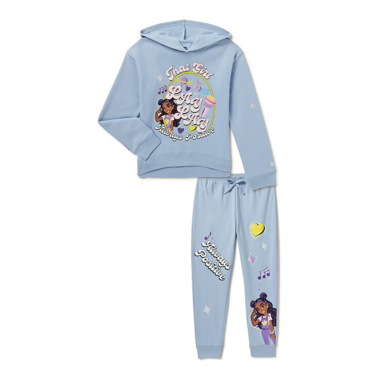 That Girl Lay Lay Girls Hoodie and Jogger Pants Outfit Set, 2-Piece, Sizes  4-16 