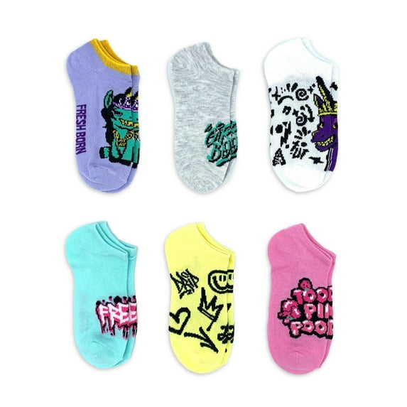 That Girl Lay Lay, No-Show Socks, 6-Pack, Sizes S-L