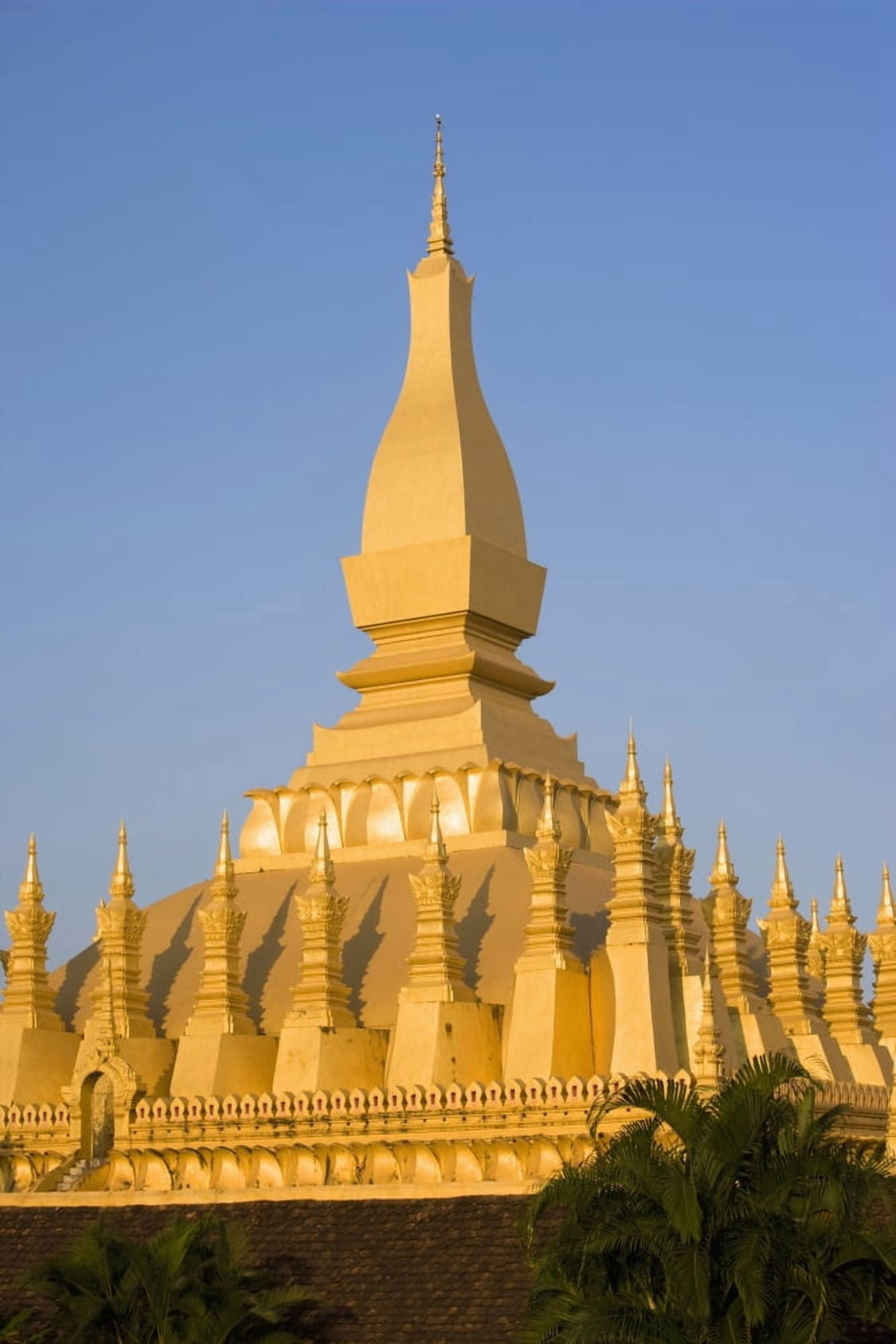 That LuangOr Grand Stupa VientianeLaos Canvas Art - Toby Adamson Design Pics (24 x 38)