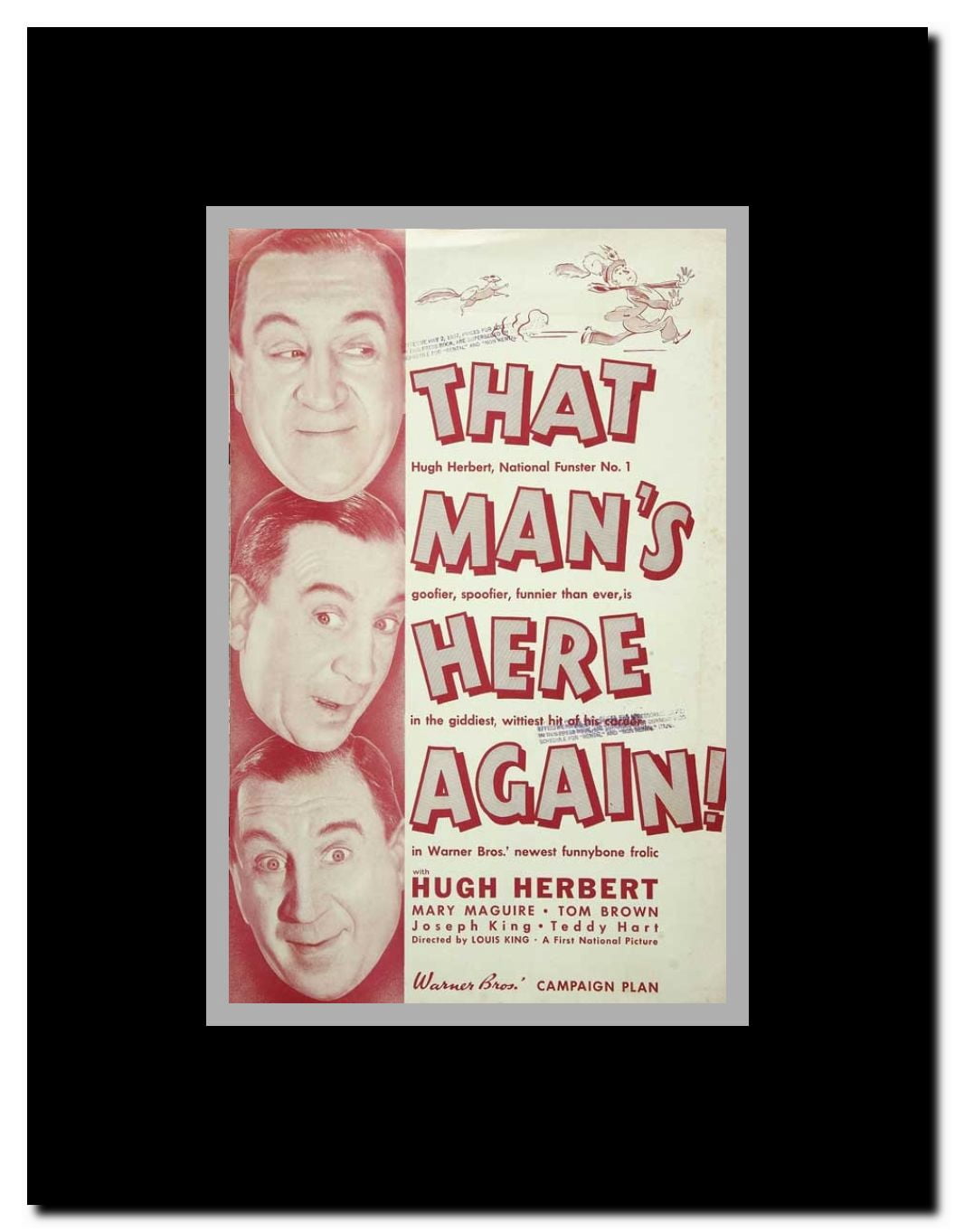 That Man's Here Again Framed Movie Poster
