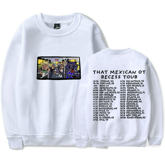 That Mexican OT Recess Tour 2025 Merch Crewneck Sweatshirts Women Men HipHop Long Sleeve Tee