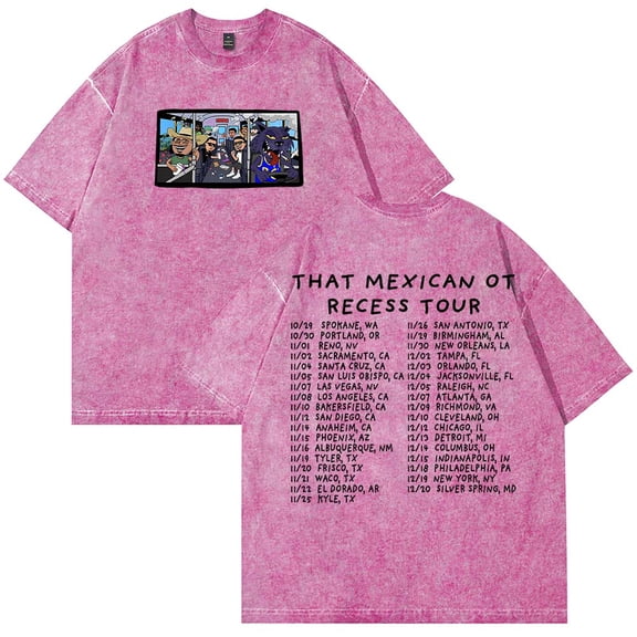That Mexican OT Recess Tour 2025 Merch T-Shirt Cotton Wash Tee Women Men Short Sleeve Casual Crewneck Tee