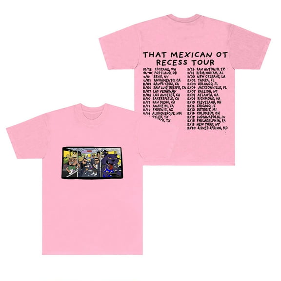 That Mexican OT Recess Tour 2025 T-Shirts Streetwear Tops Women Men HipHop Short Sleeve Tee