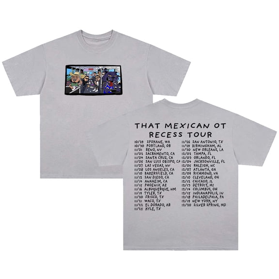 That Mexican OT Recess Tour 2025 T-shirt Crewneck Short Sleeve Cotton Tee Women Men Streetwear Tops