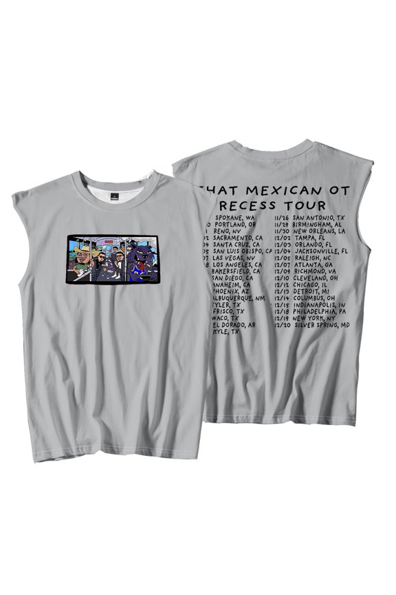 That Mexican OT Recess Tour 2025 Tank Tops Unisex Sleeveless Vest Women Men Outdoor Streetwear Tops