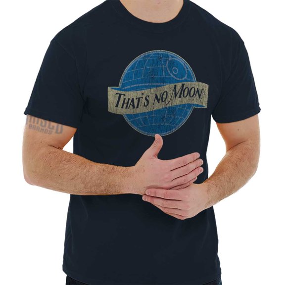 Funny That's No Moon Sarcastic Space Robot Men's Graphic T Shirt Tees Brisco Brands X