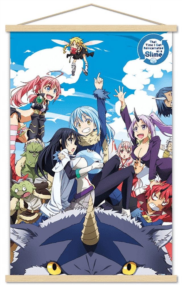 That Time I Got Reincarnated As A Slime - Group Wall Poster with Wooden Magnetic Frame, 22.375" x 34"