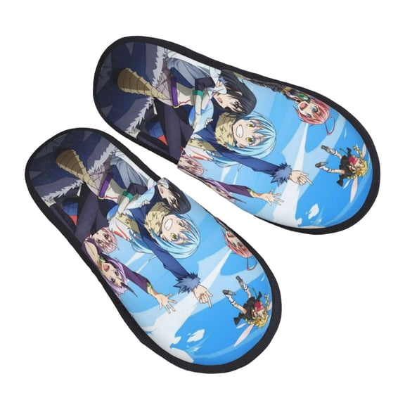 I Got Reincarnated As A Slime Slippers for Women Men Cotton Home Slippers Soft Fleece for Indoor Outdoor