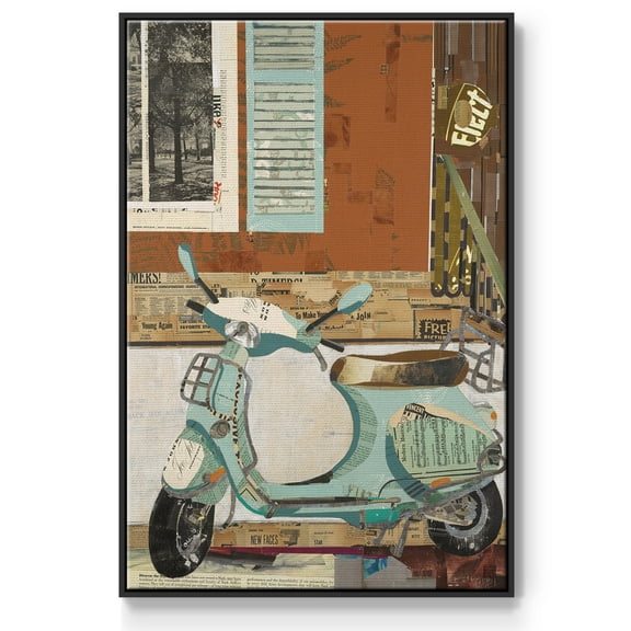 That Vespa Framed Premium Gallery Wrapped Canvas - Ready to Hang