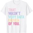 thumbnail image 1 of That Wasn't Very Data Driven of You Funny Data Analyst Geek T-Shirt100% pure cotton white short-sleeved T-shirts for men and women, 1 of 4
