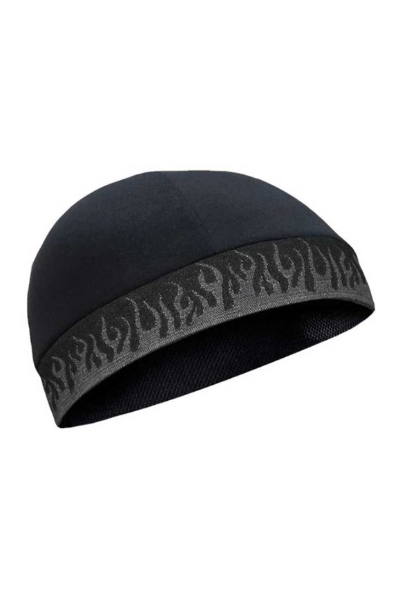 Unisex Flame Up Performance CoolMax Cool Skull Cap - Black