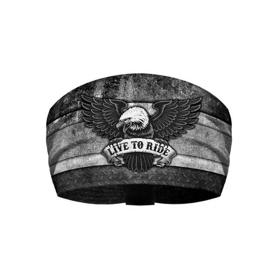 That's A Wrap Unisex Live to Ride Eagle Knotty Band Headwrap - Black/Gray