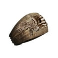 thumbnail image 1 of That's A Wrap Unisex Patriotic American Flag Eagle Ultra-Soft Knotty Band, Tan, 1 of 3