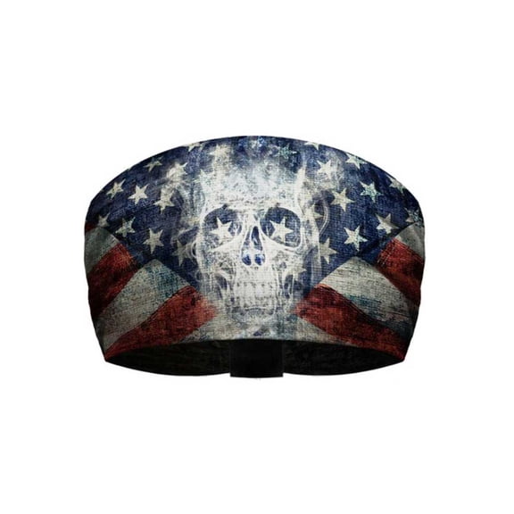 That's A Wrap Unisex Patriotic Ghost Skull Knotty Band, Ultra-Soft Fabric KB2614