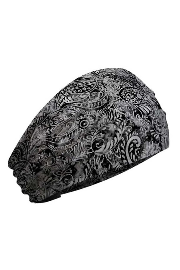 Women's Batik Bandana Paisley Print Knotty Band KB1218-BLACK