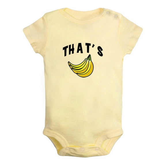 That's Bananas Funny Rompers For Babies, Newborn Baby Unisex Bodysuits, Infant Jumpsuits, Toddler 0-12 Months Kids One-Piece Oufits (Yellow, 18-24 Months)