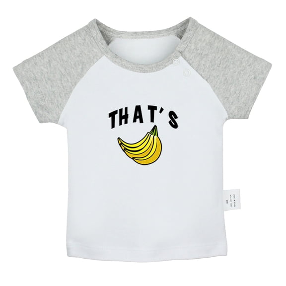 That's Bananas Funny T shirt For Baby, Newborn Babies T-shirts, Infant Tops, 0-24M Kids Graphic Tees Clothing (Short Gray Raglan T-shirt, 18-24 Months)