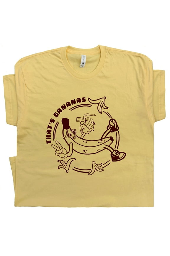 That's Bananas T shirt Funny Banana Shirts for Women Men Cute Cool Vintage Graphic Tee Fun Silly Fibonacci Spiral Retro Dumb Stupid