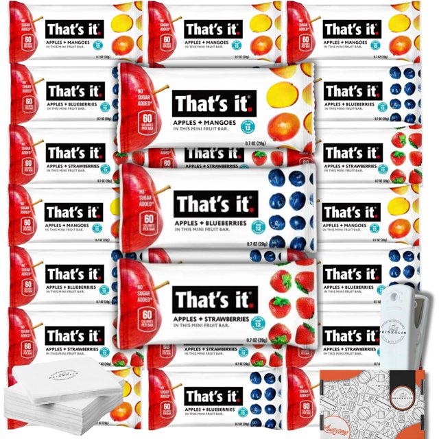 That's it Fruit Bars DHF10 (Variety 24 Pack) No PlantBased, Vegan