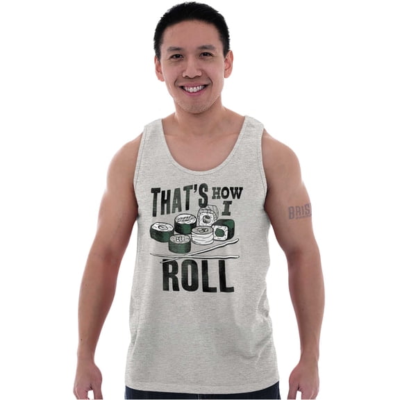 That's How I Roll Sushi Japanese Food Plus Size Graphic Tank Top Brisco Brands 2X