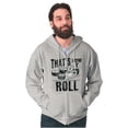 thumbnail image 1 of That's How I Roll Sushi Japanese Food Unisex Fleece Graphic Zip Up Hoodie Brisco Brands 2X, 1 of 5