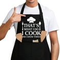 thumbnail image 1 of That''s What I Do I Cook And I Know Things,Funny Chef Apron,Funny Apron cooking for Men & Women with 2 Tool Pockets,Adjustable Straps,Cooking Grilling BBQ Apron,Gift For Chef, 1 of 4