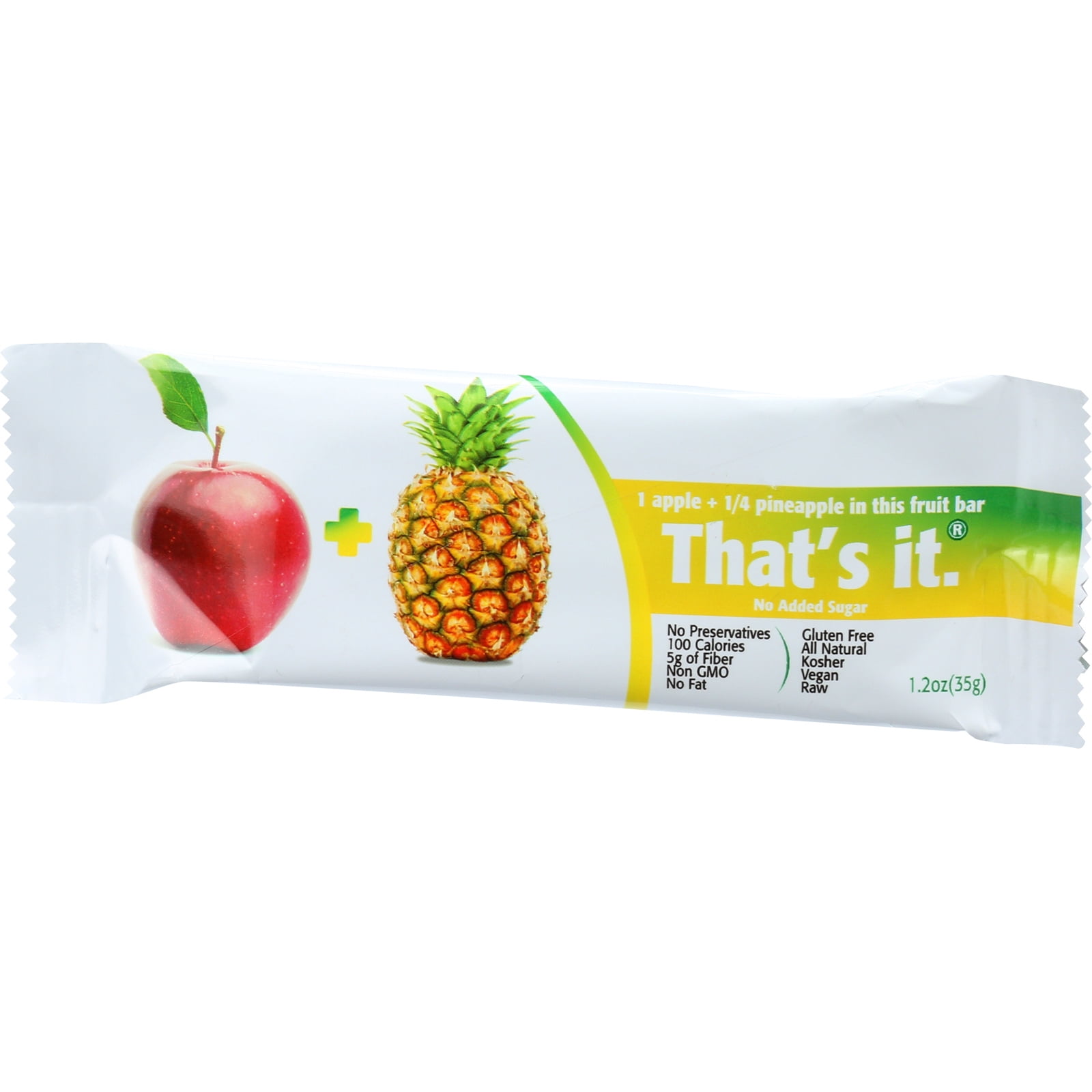That's it.Gluten-Free Soft&Chewy Fruit Bars Apple+Strawberry Fruit Bars,  0.7oz,8 Ct.Shelf Stable Box