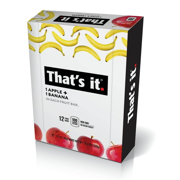 That's It, Fruit Bar Apple + Banana, 12 Ct
