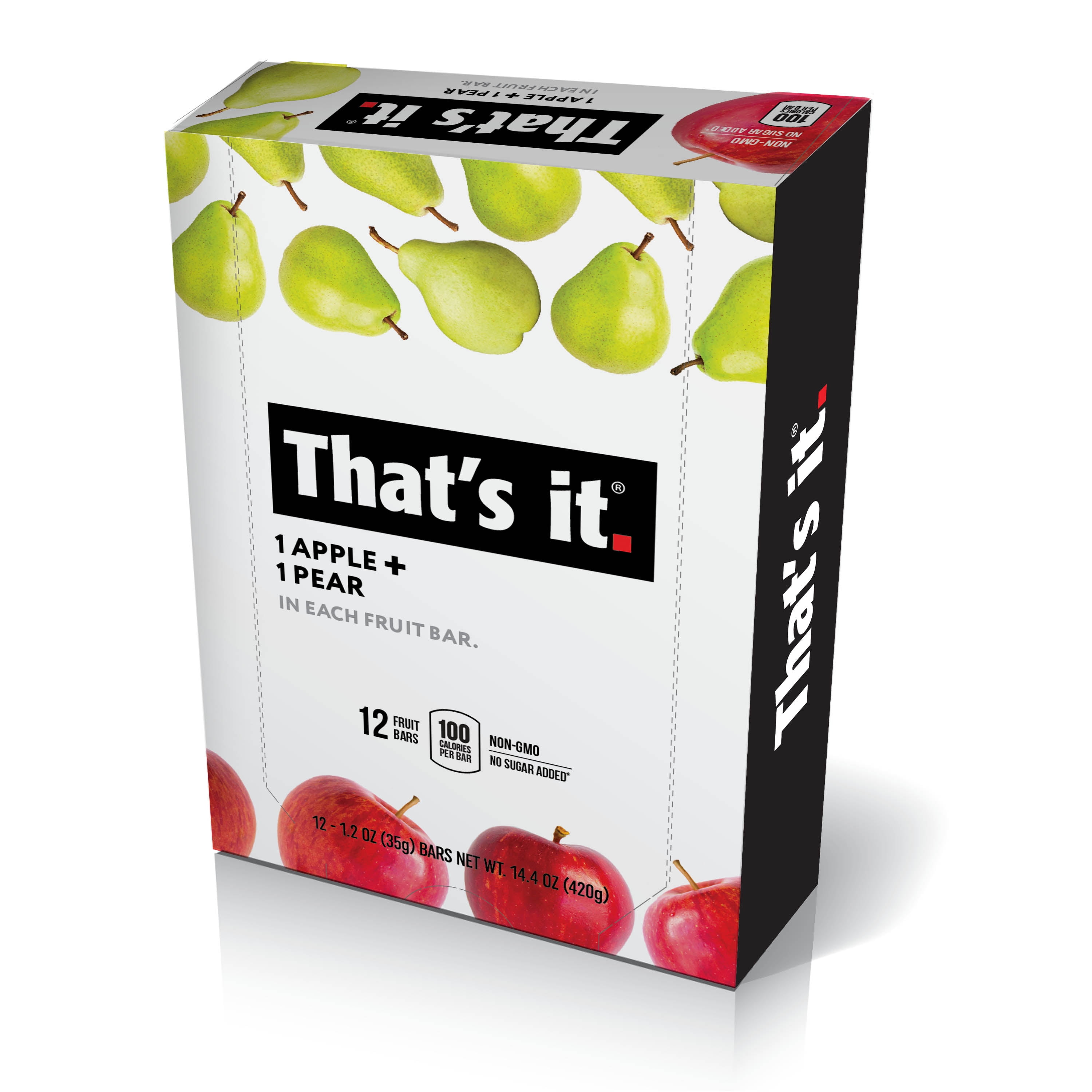  That's It Nutrition Apples + Banana 100% Natural Real Fruit  Bar, Paleo for Children & Adults, Non GMO Sugar-Free, No preservatives  Energy Food, 14.4 Oz, Pack of 12 : Grocery & Gourmet Food