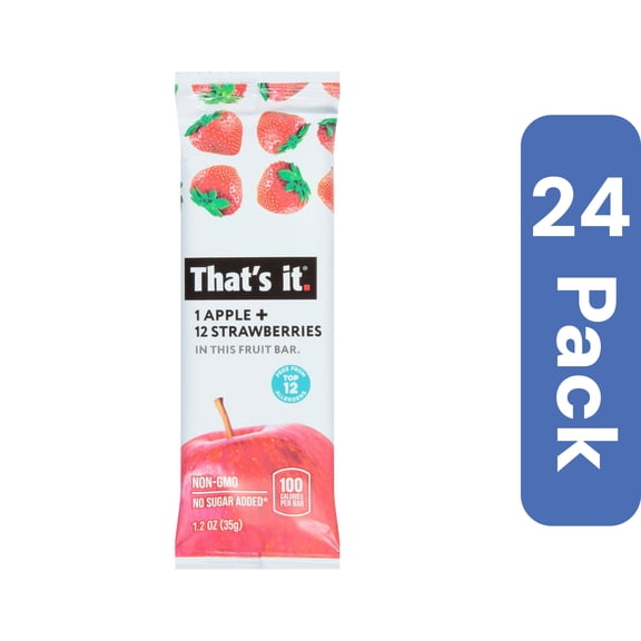 That's It Fruit Bar Apple Strawberry 1.2 oz (Pack Of 24)