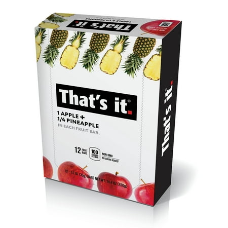 That's It - Fruit Bars Box Apple + Pineapple - 12 Bars