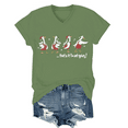 thumbnail image 1 of That's It L'm Not Going Shirt V Neck Funny Christmas Goose Graphic Tees For Women Men, 1 of 7