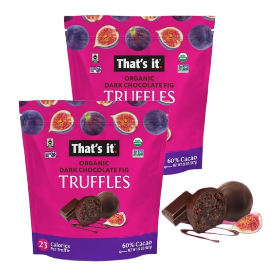 That's It Organic Fig Truffle, Dark Chocolate and Fig (20 Ounce) 2 Pack - Gluten Free - Non GMO - Paleo