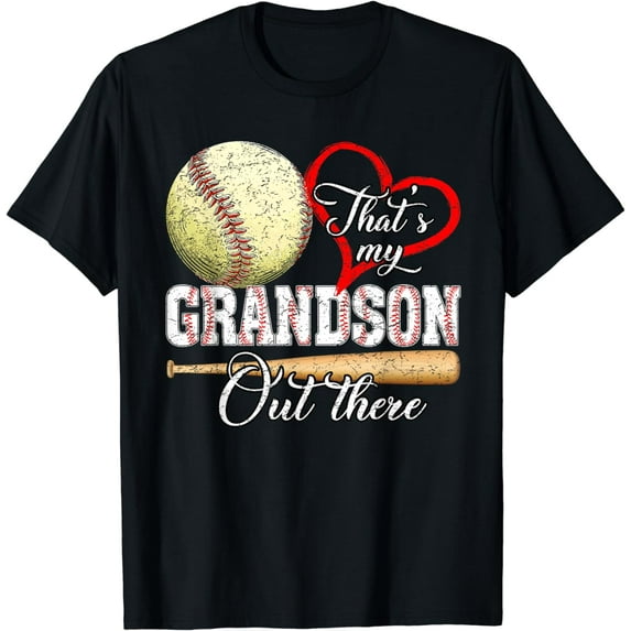 That's My Grandson Out There Baseball Grandma Mother's Day T-Shirt