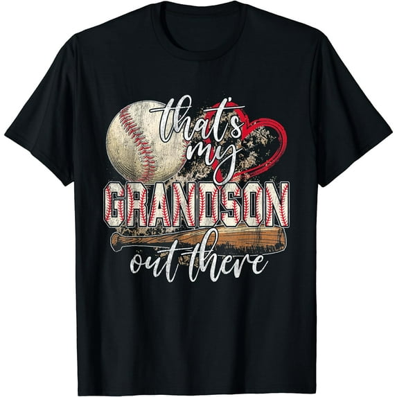 That's My Grandson Out There Baseball Grandma Mother's Day T-Shirt