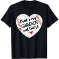 thumbnail image 1 of That’s My Grandson Out There Baseball Heart Mothers Day T-Shirt, 1 of 4