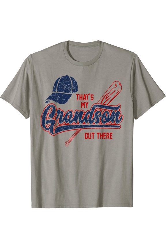 That's My Grandson Out There Baseball Inspired Double Play T-Shirt, Unisex T-Shirt