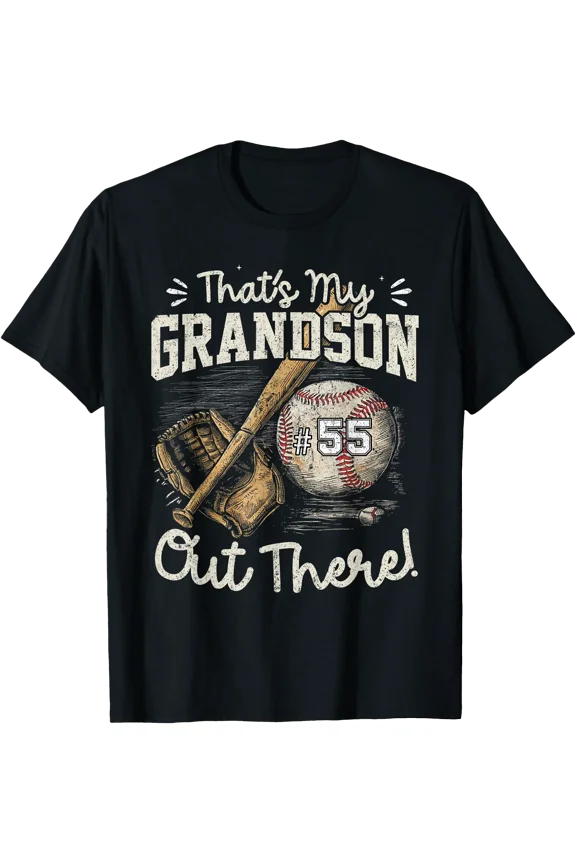 That's My Grandson Out There Number 55 Baseball T-Shirt