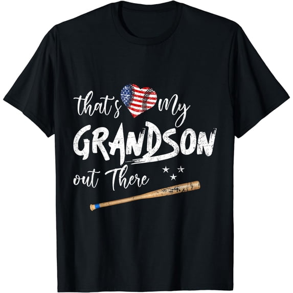 That's My Grandson Out There Shirt Womens Baseball Grandma T-Shirt