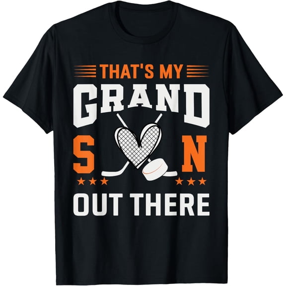 That's My Grandson Out There, Women Ice Hockey Grandma T-Shirt