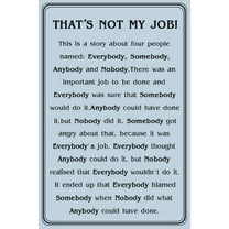 That's NOT My Job Retro Metal Sign 8X12 Wall Decor