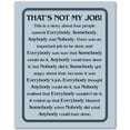 thumbnail image 1 of That's Not My Job - Motivational Wall Art Print, Sarcastic Typographic Wall Art Decor For Home, Office, Classroom and School Wall Decor, 1 of 1