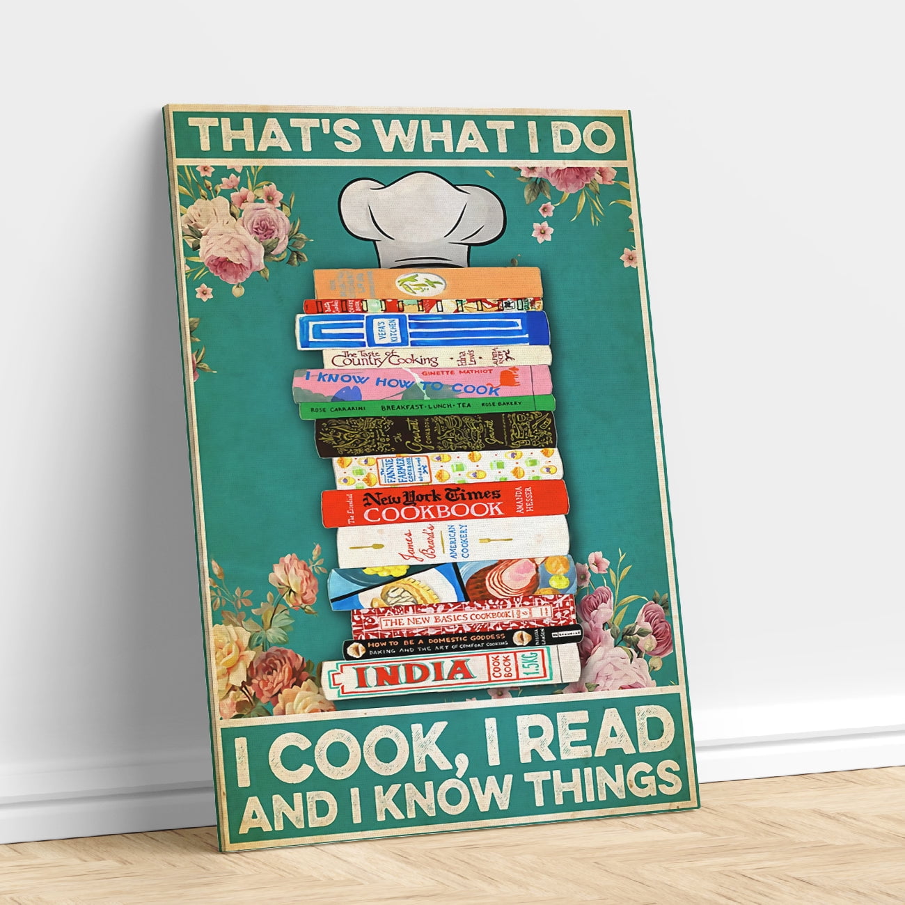 „That's What I Do I Cook And I Know Things“ Ofenhandschuhe & Topflappen – 2er-Set, Hitzebeständig Bis 200°C, Lustiges Küchengeschenk